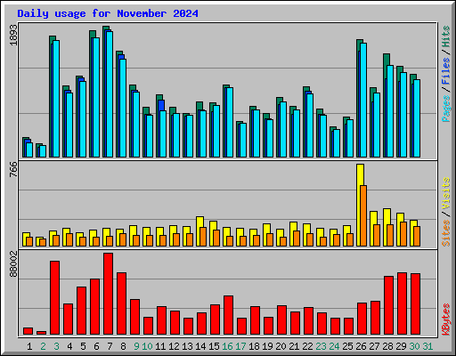 Daily usage for November 2024