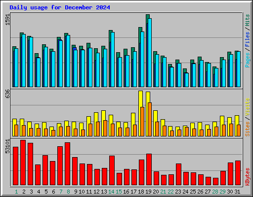Daily usage for December 2024