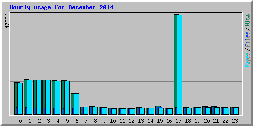 Hourly usage for December 2014