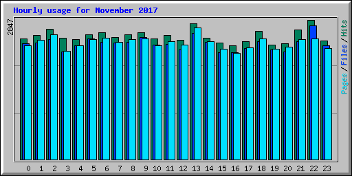 Hourly usage for November 2017