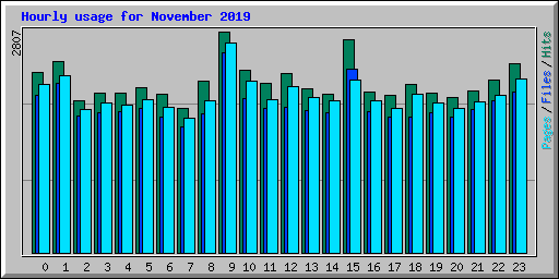 Hourly usage for November 2019