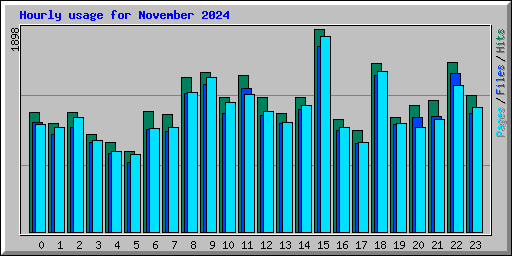Hourly usage for November 2024