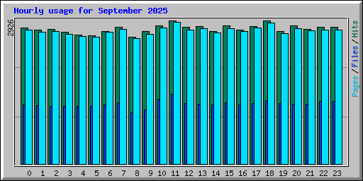Hourly usage for September 2025