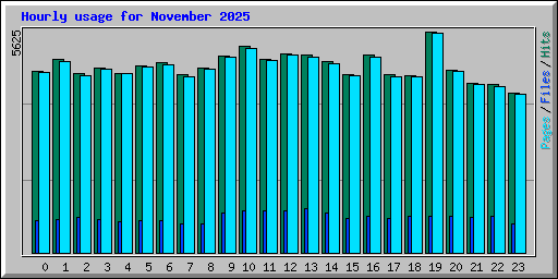 Hourly usage for November 2025