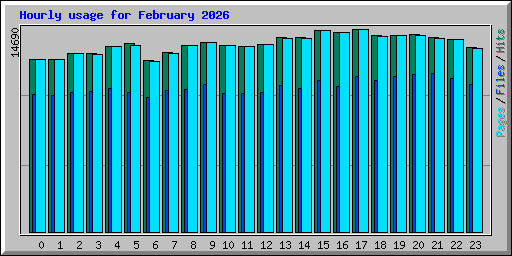 Hourly usage for February 2026
