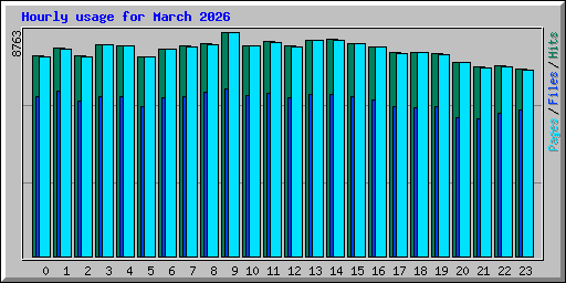 Hourly usage for March 2026