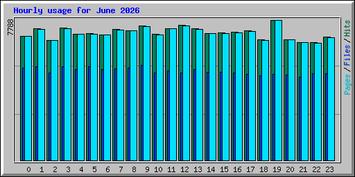 Hourly usage for June 2026