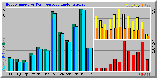 Usage summary for www.cookandshake.at